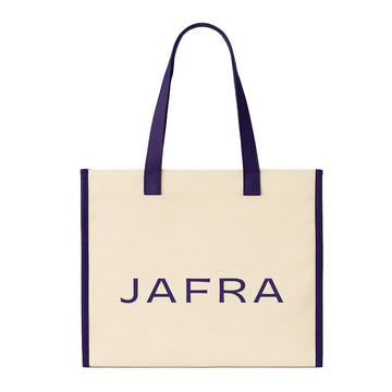 Purple Trim Canvas Tote