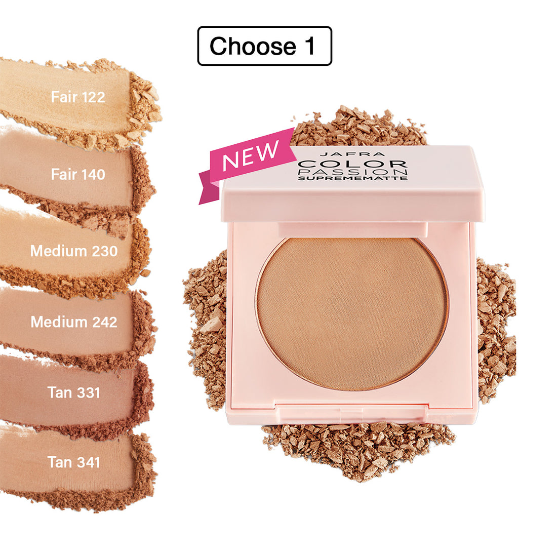 NEW! JAFRA Color Passion Supremematte Compact Matte Powder