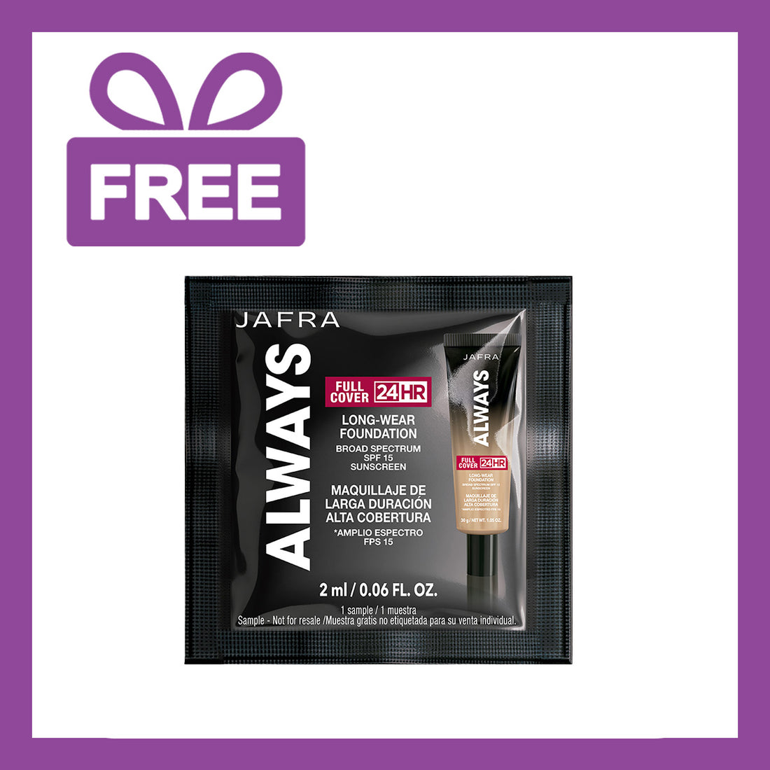 ‍Always Full Cover 24HR Long-Wear Foundation Sachet - 320 (100% off)