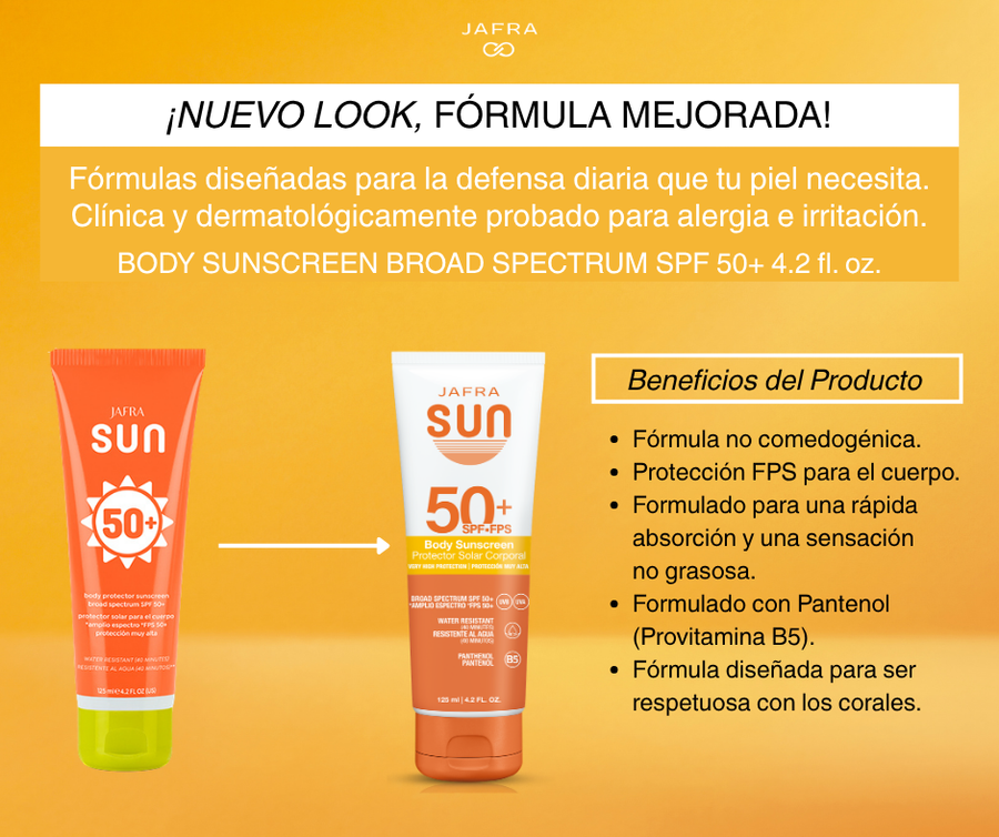JAFRA Sun Body Sunscreen Protector Broad Spectrum SPF 50+ – Jafra